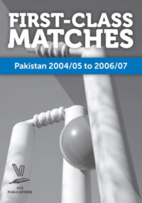 First-Class Matches Pakistan 2004/05 to 2006/07